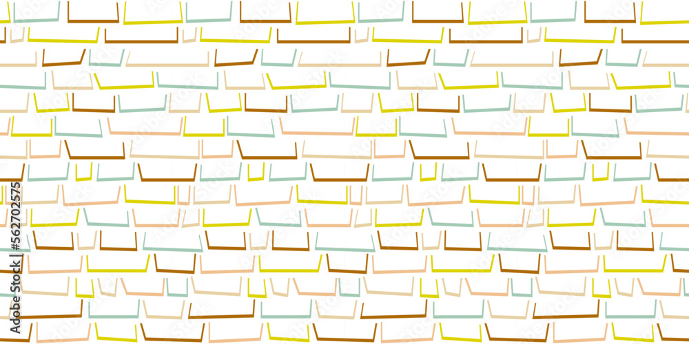 Poster Forms of bricks, a wall of abstract geometric shapes. For applying to a seamless surface and printing on wallpapers, textiles, pillows, notebooks, ceramics.