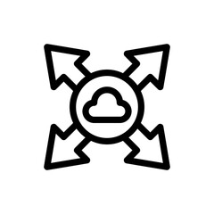 cloud syncc line icon