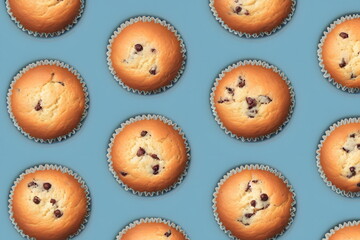 Illustration of muffins, generative ai