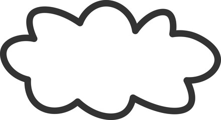 Cloud flat icon Cloudy weather