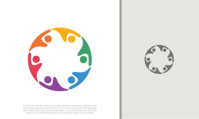 Global Community Logo Icon Elements Template. Community human Logo template vector. Community health care. Abstract Community logo	
