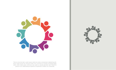 Global Community Logo Icon Elements Template. Community human Logo template vector. Community health care. Abstract Community logo	
