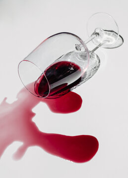 Glass of red wine. Image of glass with red wine on the background. Art image