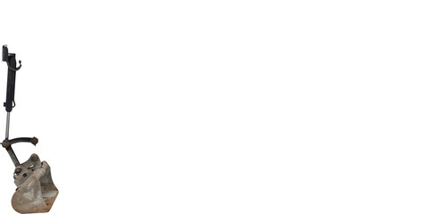 Obraz premium Isolated PNG cutout of a hardsurface mechanical part on a transparent background, ideal for photobashing, matte-painting, concept art