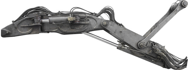 Isolated PNG cutout of a hardsurface mechanical part on a transparent background, ideal for photobashing, matte-painting, concept art