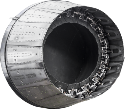 Isolated PNG cutout of a hardsurface plane part on a transparent background, ideal for photobashing, matte-painting, concept art