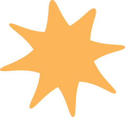 Shining star decorative element flat icon