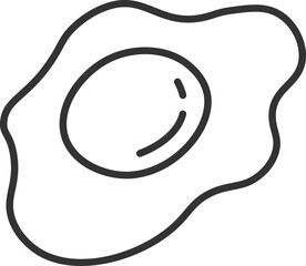 Fried egg flat icon Cooking ingredient