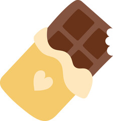Tasty chocolate bar flat icon Dessert