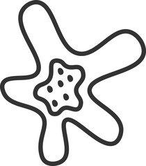 Microbe flat icon Virus Biology science