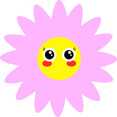 flowers design illustration isolated on transparent background 