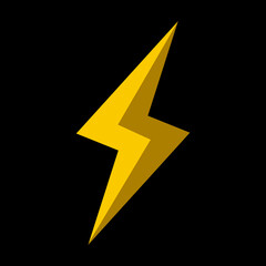 lightning bolt, thunderbolt icon, flash icon vector logo template