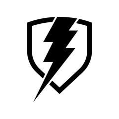 shield with lightning bolt icon
