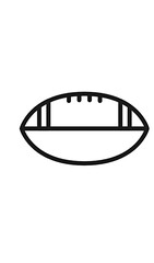Fototapeta na wymiar American Football Simple Flat Icon Design.