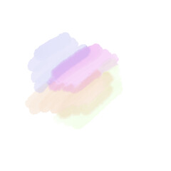 水彩のあしらい　紫、ピンク、イエロー