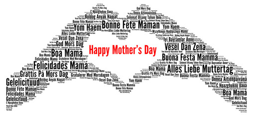 Happy Mother's day word cloud in different languages  © Ricochet64