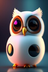 Obraz premium Make your home look like a work of art with this beautiful baby owl painting.