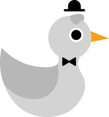 duck design illustration isolated on transparent background 