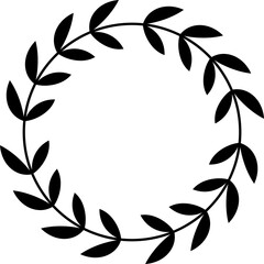 Christmas wreath design illustration isolated on transparent background