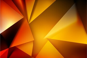 abstract yellow and orange background with triangles wallpaper. Created with Generative AI technology