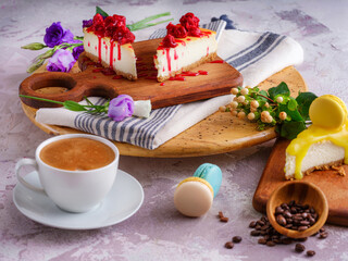breakfast with coffee and cake