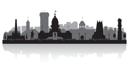 Fototapeta premium Springfield Illinois city skyline silhouette