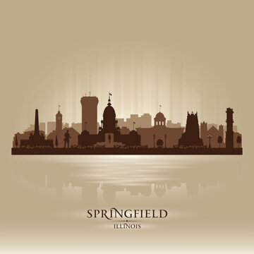 Springfield Illinois City Skyline Vector Silhouette