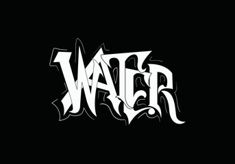 graffiti tagging word of WATER