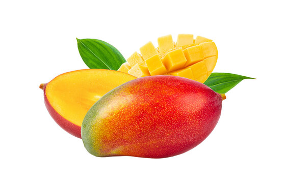 Mango fruit isolated on transparent png - Powered by Adobe