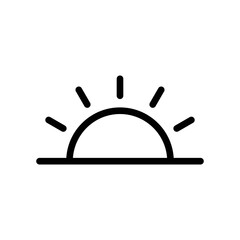 Sunset, sunrise icon vector design template