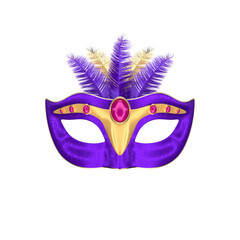 glitter decorated carnival mask
