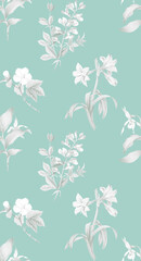 Classic Popular Flower Seamless pattern background.Perfect for wallpaper, fabric design, wrapping paper, surface textures, digital paper.