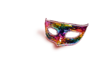 Fototapete Rund Festive face mask for carnival celebration on transparent background © Alina