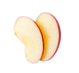 Sliced apple isolated on  transparent png