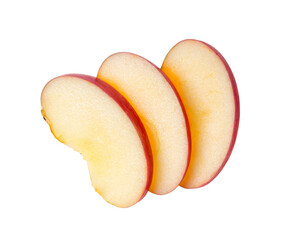 Sliced apple isolated on  transparent png
