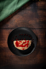 delicious cheesecake with strawberry coulis-2