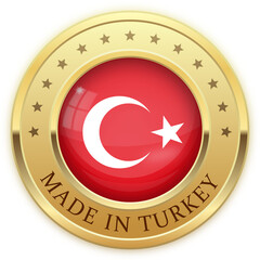 Gold Badge Made in Turkey