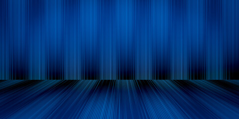 blue stage curtains with spotlight