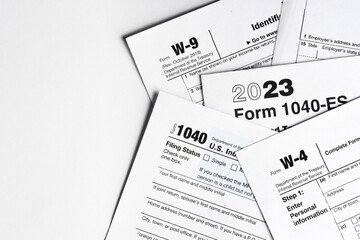Fototapeta premium Tax return and filing concept