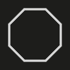 An empty frame on the wall. Template for text and image.
Vector drawing, 3d.