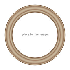 An empty frame on the wall. Template for text and image.
Vector drawing, 3d.