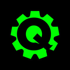 alphabet in gear vector logo template