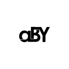 aby lettering initial monogram logo design