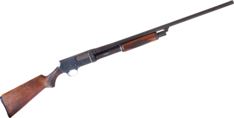 Old shotgun that is a pump action