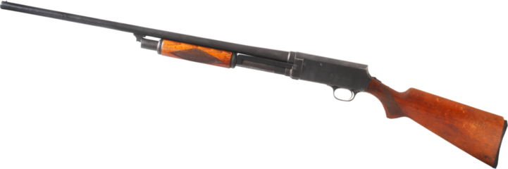 Old pump action shotgun