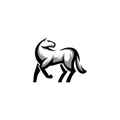 horse logo template logotype silhouette symbol