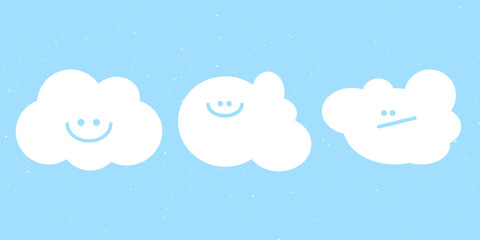 Happy Clouds in blue sky