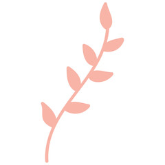 Cute pink twig, decorative floral element