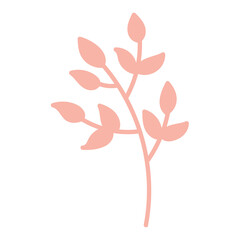 Cute pink twig, decorative floral element