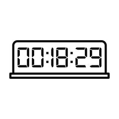 Digital clock number set. Electronic figures. Vector illustration.